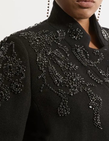 Palton Karen Millen Plus Size, negru