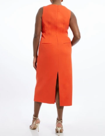 Rochie medie Karen Millen Plus Size, portocaliu