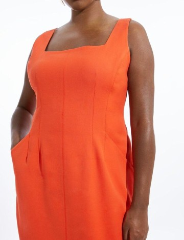 Rochie medie Karen Millen Plus Size, portocaliu