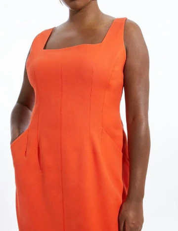 Rochie medie Karen Millen Plus Size, portocaliu