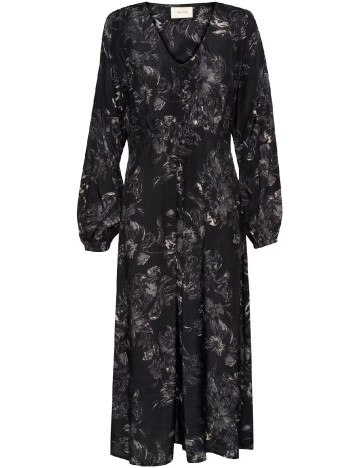 Rochie lunga Cream, negru