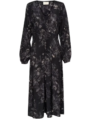 Rochie lunga Cream, negru