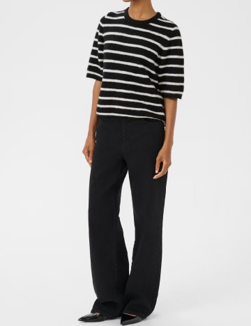 
						Bluza Gestuz, alb/negru