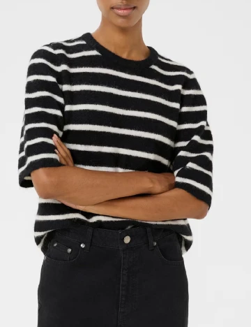 Bluza Gestuz, alb/negru