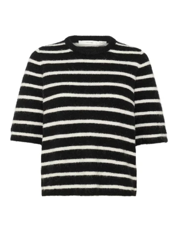 Bluza Gestuz, alb/negru