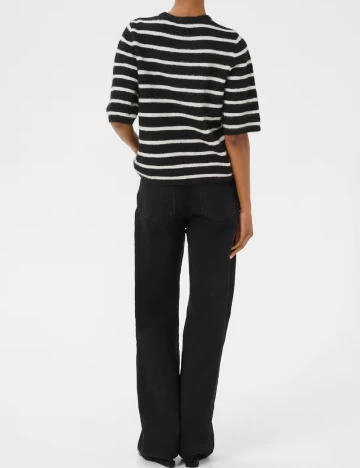 Bluza Gestuz, alb/negru