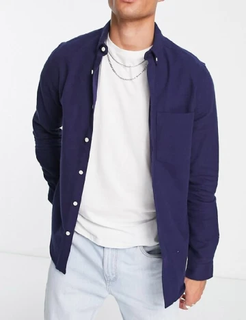 Camasa ASOS, bleumarin Albastru