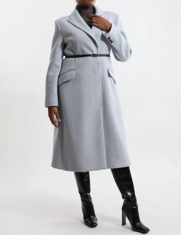 Palton Karen Millen Plus Size, bleu Albastru