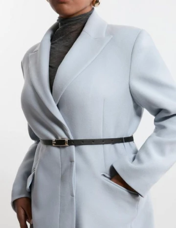 Palton Karen Millen Plus Size, bleu Albastru