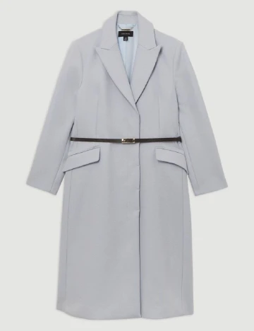 Palton Karen Millen Plus Size, bleu Albastru