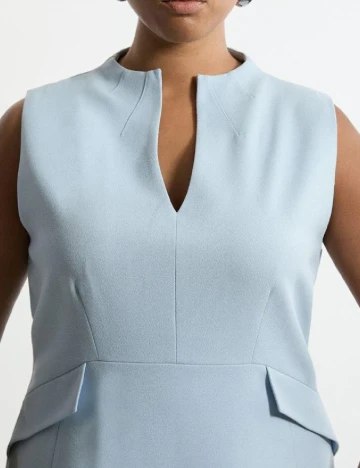 Rochie medie Karen Millen Plus Size, albastru