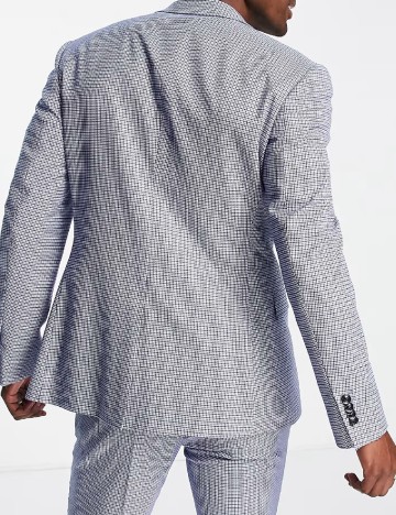 Sacou Topman, albastru/alb