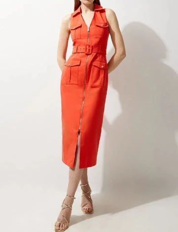 Rochie medie Karen Millen, portocaliu