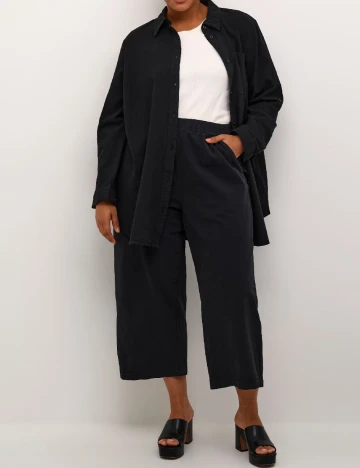Camasa Kaffe Curve, negru Negru