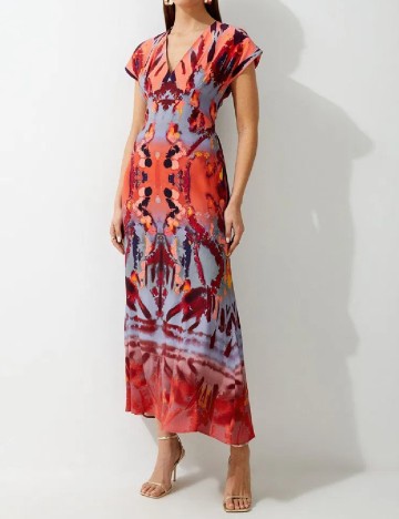 
						Rochie lunga Karen Millen, mix culori