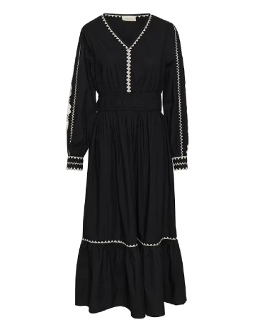 Rochie lunga Cream, negru