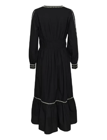 Rochie lunga Cream, negru