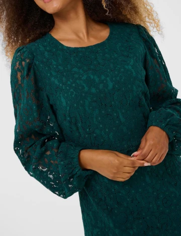 Rochie medie Cream, verde