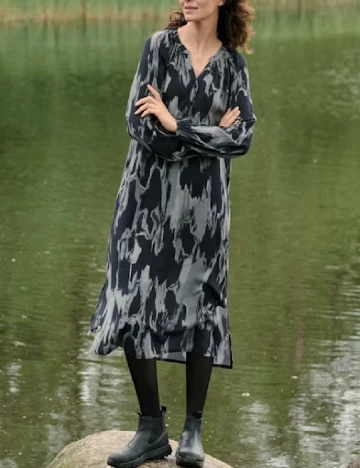 Rochie medie Kaffe, negru/gri