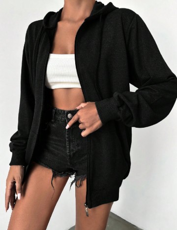 
						Hanorac SHEIN, negru