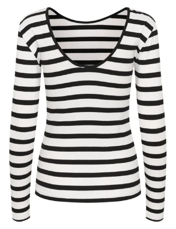 Bluza Kaffe, alb/negru Negru