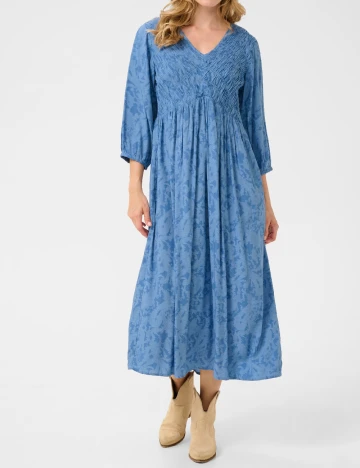 Rochie medie Cream, albastru