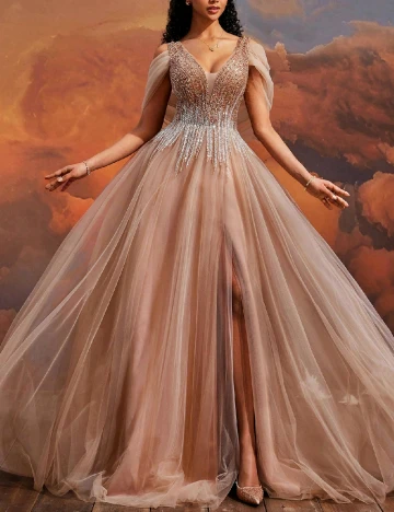 Rochie lunga SHEIN, crem Crem