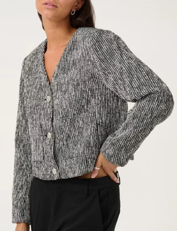 Sacou Kaffe, alb/negru Negru