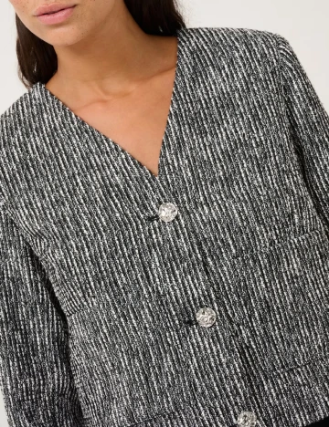 Sacou Kaffe, alb/negru Negru