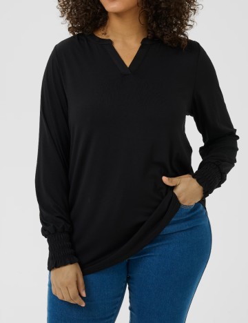 
						Bluza Kaffe Curve, negru