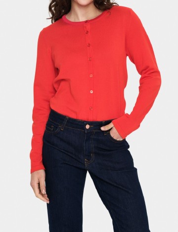 
						Cardigan Saint Tropez, rosu