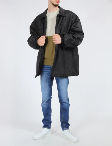 Geaca Oversize ASOS, negru Negru