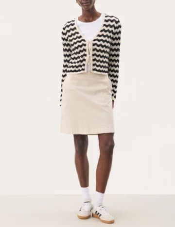 Bluza Part Two, crem/negru