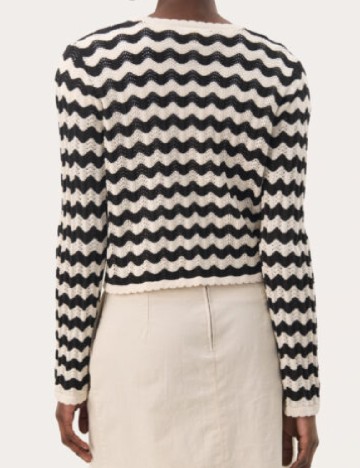 Bluza Part Two, crem/negru