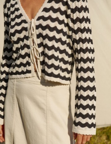 Bluza Part Two, crem/negru