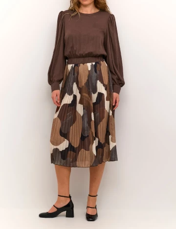 Rochie medie Culture, maro