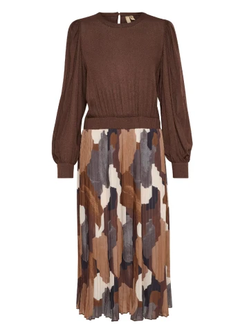 Rochie medie Culture, maro