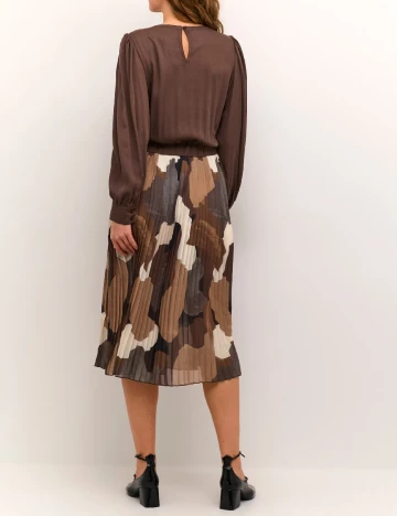 Rochie medie Culture, maro