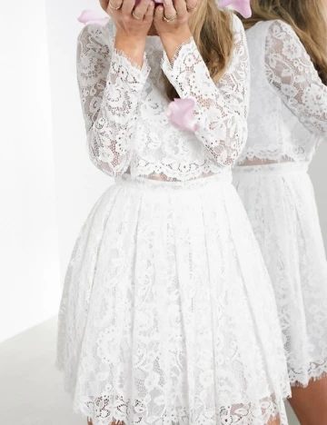 Rochie scurta ASOS, alb