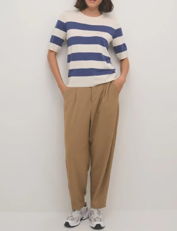 Bluza Kaffe, ecru/albastru