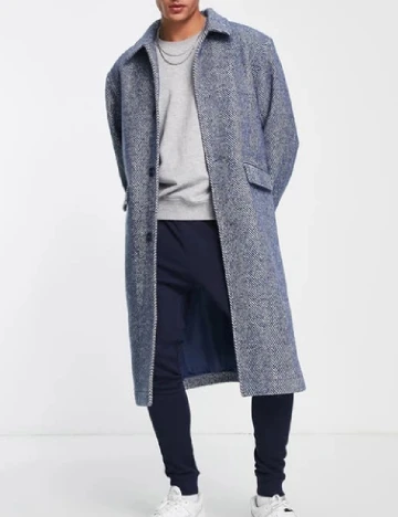 Palton ASOS, albastru Albastru