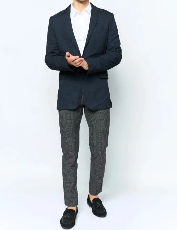 Sacou ASOS, albastru/negru Albastru