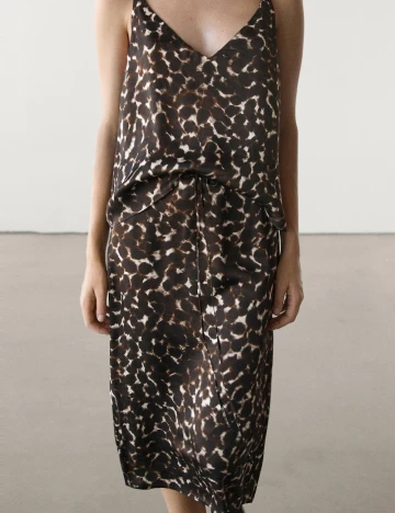 Fusta Massimo Dutti, animal print