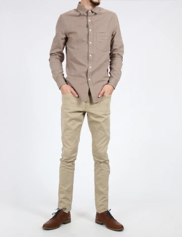 Pantaloni Zara, bej Crem