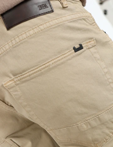 Pantaloni Zara, bej Crem
