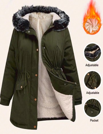 
						Geaca SHEIN CURVE, verde