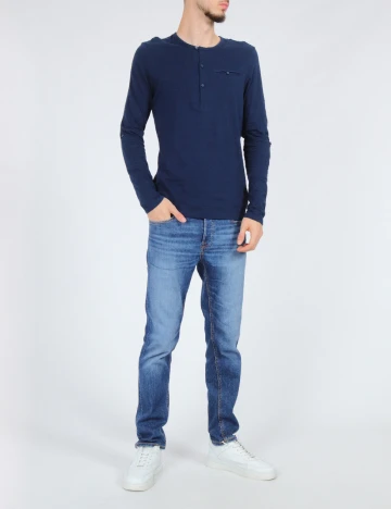 Bluza Bershka, bleumarin Albastru