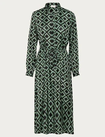 Rochie medie Kaffe, negru/verde