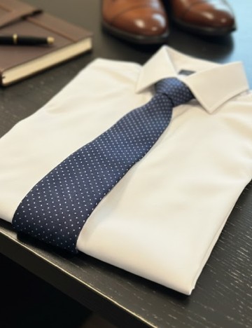 
						Cravata Massimo Dutti, bleumarin/alb