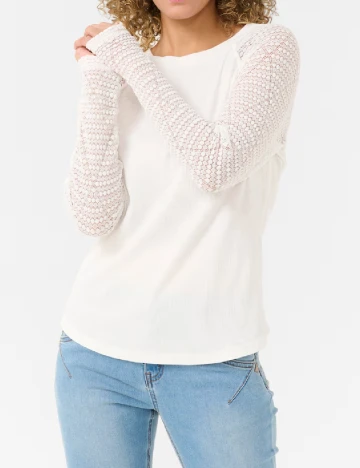 Bluza Cream, alb
